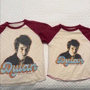 😎 Matching Rowdy Sprout Bob Dylan Graphic Tees Sz 6 & 2